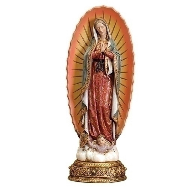 Our Lady of Guadalupe Heavenly Protectors Statue with Prayer Drawer